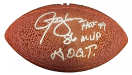 Lawrence Taylor Signed Duke NFL Football (JSA LOA)