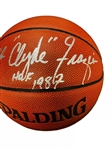 Walt Clyde Frazier Signed Spalding NBA Basketball (JSA)