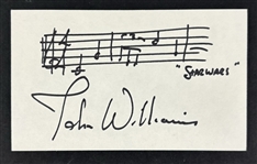 Star Wars: John Williams Handwritten & Signed Card w/ Musical Notes for Star Wars & Gem Mint 10 Auto! (JSA LOA)(SWAU LOA)