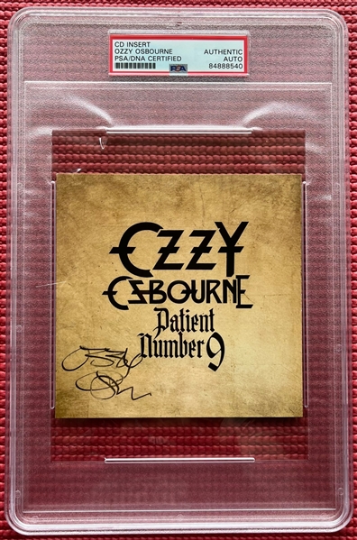 Ozzy Osbourne Signed "Patient Number 9" CD Insert (PSA/DNA Encapsulated)