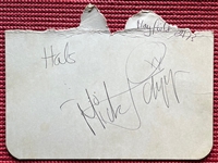 Rolling Stones: Mick Jagger Signed 8.5 x 5 Cut (Beckett/BAS LOA)