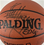 Red Hot Chili Peppers: Group Signed NBA Spalding Basketball in Decorative Case (JSA)