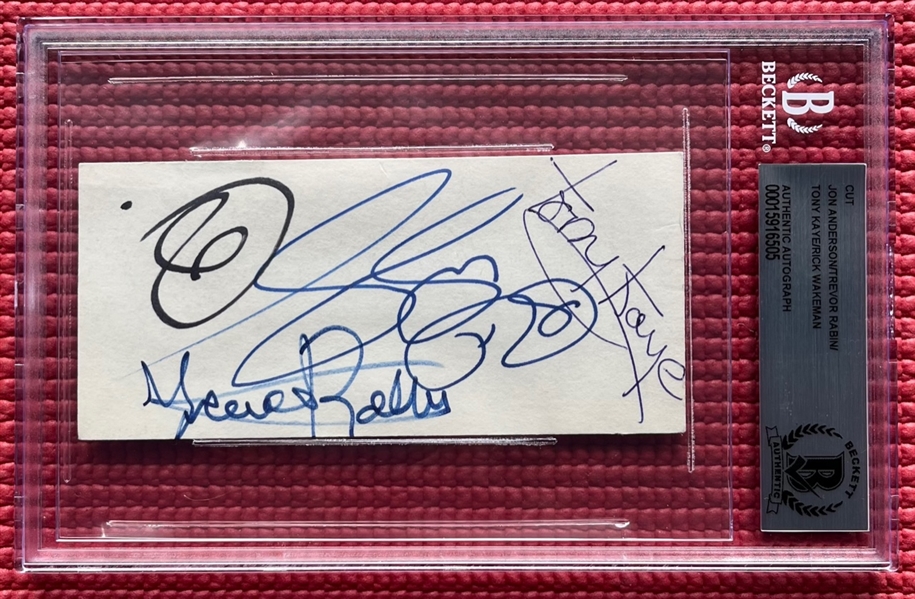 YES: Group Signed Segment w/ Anderson, Rabin, Kaye, & Wakeman (PSA/DNA)