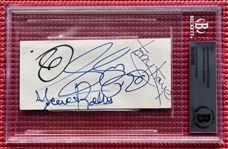YES: Group Signed Segment w/ Anderson, Rabin, Kaye, & Wakeman (PSA/DNA)