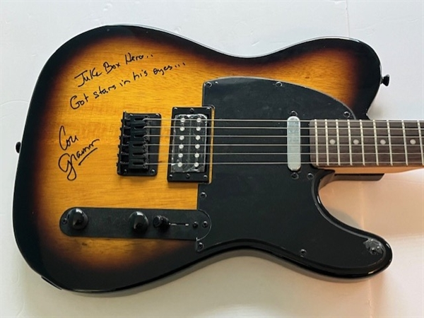 Foreigner: Lou Gramm Signed Fender Telecaster w/ Handwritten Juke Box Hero Lyrics & Photo Evidence! (JSA LOA)