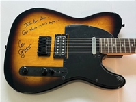 Foreigner: Lou Gramm Signed Fender Telecaster w/ Handwritten Juke Box Hero Lyrics & Photo Evidence! (JSA LOA)