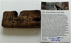 Lynyrd Skynyrd: Artimus Pyle Signed Original Hell House Wood Dock Piece (Letter of Provenance)(Third Party Guaranteed)