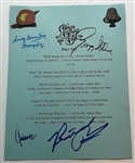 Allman Brothers: Incredibly Rare Group Signed Blue Sky Lyric Sheet w/ Inspiration Sandy 'Bluesky' Wabegijig! (Third Party Guaranteed)