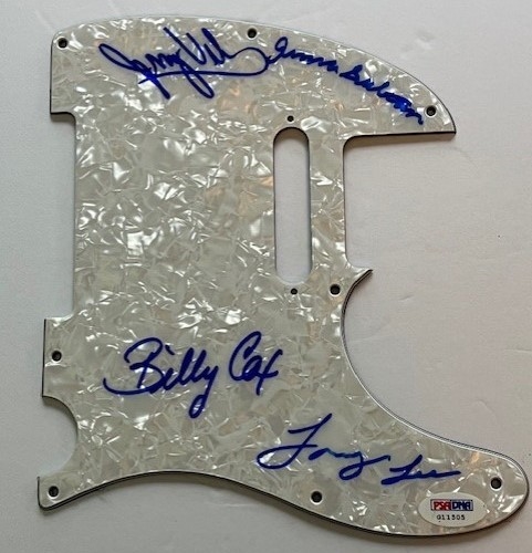 Jimi Hendrixs Woodstock 1969 Band Signed Telecaster Pickguard (4 Sigs)(PSA/DNA)