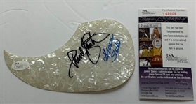 Jefferson Airplane: Grace Slick & Paul Kanter Signed Pearl Pickguard (JSA COA)