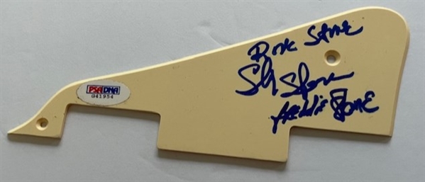 Sly And The Family Stone: Sly, Freddie, & Rose Signed Les Paul Pickguard (PSA/DNA)