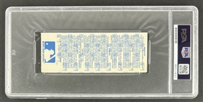 Dodgers: Vin Scully, Tommy Lasorda, Orel Hershiser, & Kirk Gibson Signed 1988 World Series Ticket (PSA/DNA)