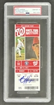 Bryce Harper Signed 2012 Ticket w/ Gem Mint 10 Auto! Harpers 1st Career HR (PSA/DNA Encapsulated)