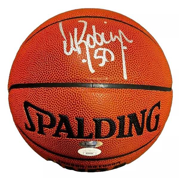 David Robinson Signed Spalding NBA Basketball (JSA)(Tristar)