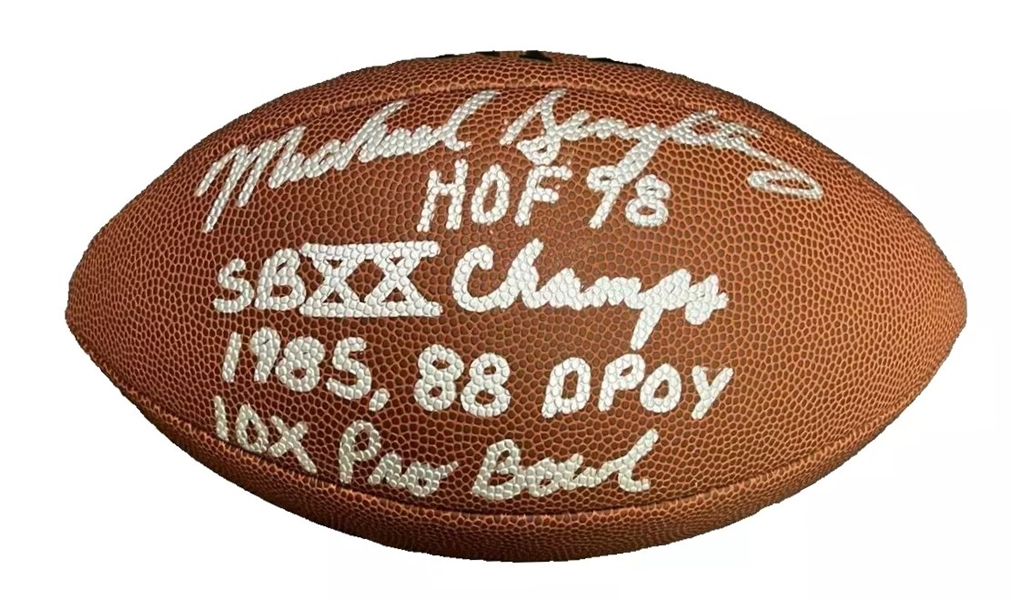 Mike Singletary Signed & Heavily Inscribed Wilson NFL Football (Beckett/BAS)