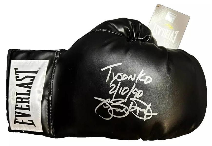 Buster Douglas Signed Everlast Boxing Glove (JSA Witnessed)