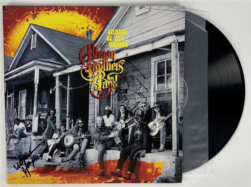 Allman Brothers: Gregg Allman & Warren Haynes Signed "Shades of Two Worlds" Album Cover (Beckett/BAS)