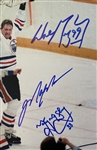 Wayne Gretzky, Mark Messier & Marty McSorley Triple Signed 1987 Edmonton Oilers Stanley Cup 8x10 With (JSA)