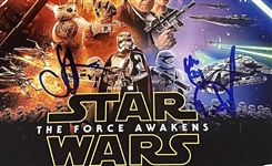 Star Wars: J.J. Abrams Signed 12 x 18 The Force Awakens Photo w/ Self Portrait Sketch (PSA/DNA)