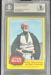 Sir Alec Guinness RARE Signed 1977 Star Wars #195 Obi-Wan "Ben" Kinobi Trading Card (Beckett/BAS Encapsulated)