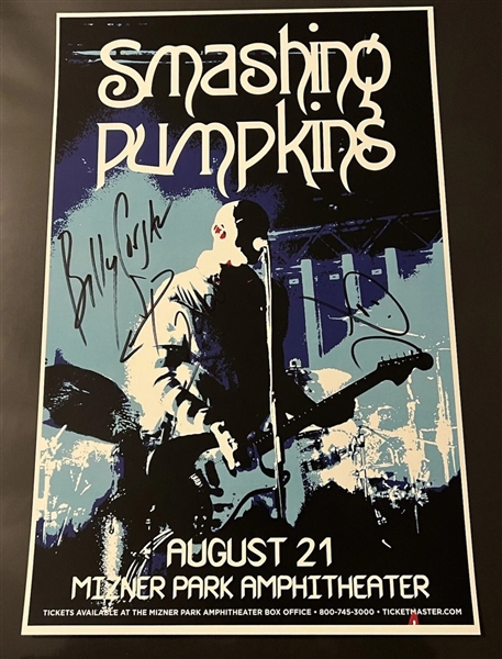 Smashing Pumpkins: Billy Corgan & Jimmy Chamberlin Signed 11" x 14" Concert Poster (Third Party Guaranteed)