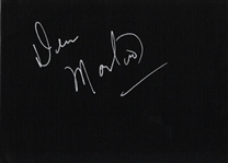 Dean Martin Signed IN-PERSON Black Linen Card (Beckett/BAS)