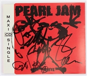 Pearl Jam: Fully Group Signed Alive CD Cover w/ Disc (Beckett/BAS LOA)