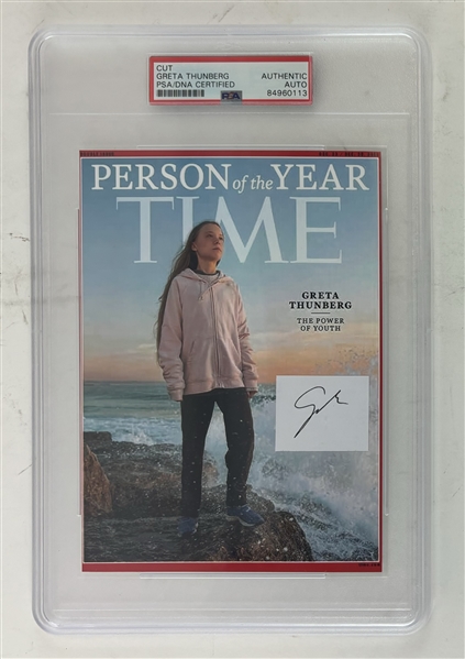 Greta Thunberg Signed 5" x 7" Time Magazine Photo (PSA/DNA Encapsulated)