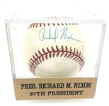 President Richard Nixon Signed ONL Baseball (Third Party Guaranteed)