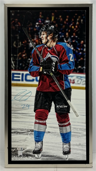 Colorado Avalanche: Nathan MacKinnon Signed Canvas in Framed Display (Beckett/BAS) 