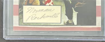 Norman Rockwell Signed 5 x 7 Card (Beckett/BAS Encapsulated) 