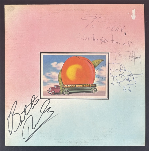 Allman Brothers Band: Multi-Signed "Eat a Peach" Album Cover (3 Sigs)(Third Party Guaranteed)