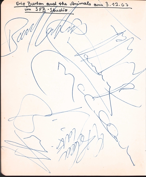 Eric Burdon and the Animals Signed 5.25" x 6.5" Album Page w/ Original Performance Photos (Beckett/BAS LOA)