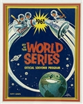 Dodgers vs. Twins Full 1965 World Series Game Ticket w/ Mint 9 Grade & Program in Framed Display (PSA/DNA Encapsulated)