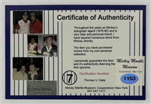 Mickey Mantle Signed 16 x 20 Don Sprague Lithograph in Framed Display (Third Party Guaranteed)