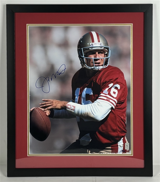 Joe Montana Signed 16" x 20" Photo in Framed Display (Third Party Guaranteed)