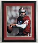 Joe Montana Signed 16 x 20 Photo in Framed Display (Third Party Guaranteed)