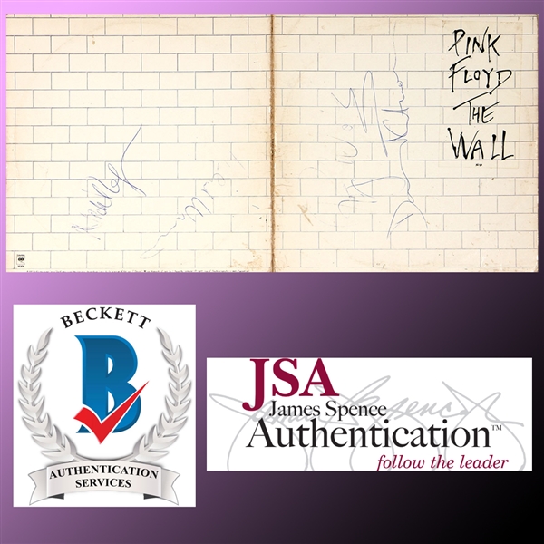 Pink Floyd ULTRA RARE Group Signed "The Wall" Record Album with All Four Members! (Beckett/BAS & JSA LOAs) 