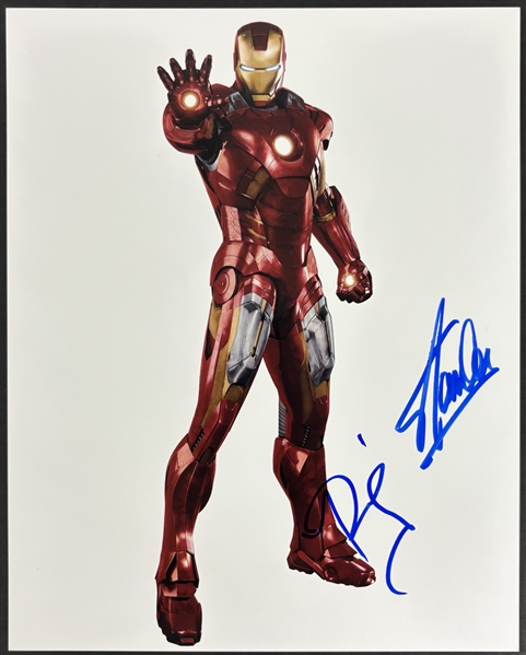 Iron Man: Robert Downey Jr. & Stan Lee Signed 8" x 10" Photo (PSA/DNA LOA)