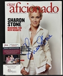 Sharon Stone Signed Cigar Aficionado Magazine (JSA)