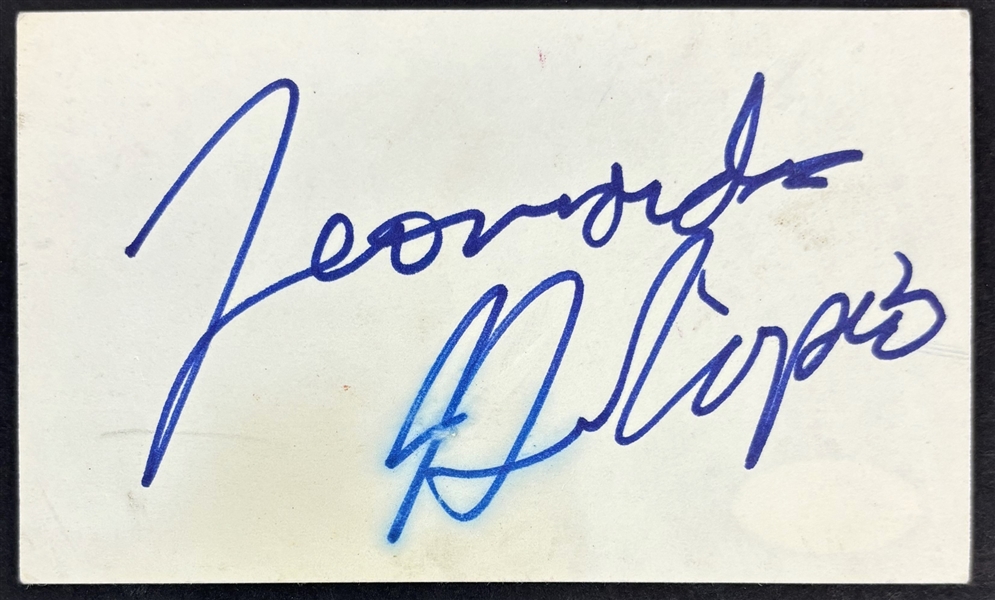 Leonardo DiCaprio Signed 3" x 5" Segment w/ Early Autograph! (JSA)