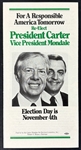 Jimmy Carter Signed Re-Election Campaign Brochure w/ Rare Full Name Autograph! (JSA)