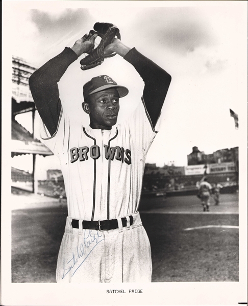Satchel Paige Signed 8" x 10" Photo (Third Party Guaranteed)