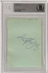 Elton John Signed 3.25 x 4.75 Album Page (Beckett/BAS Encapsulated)