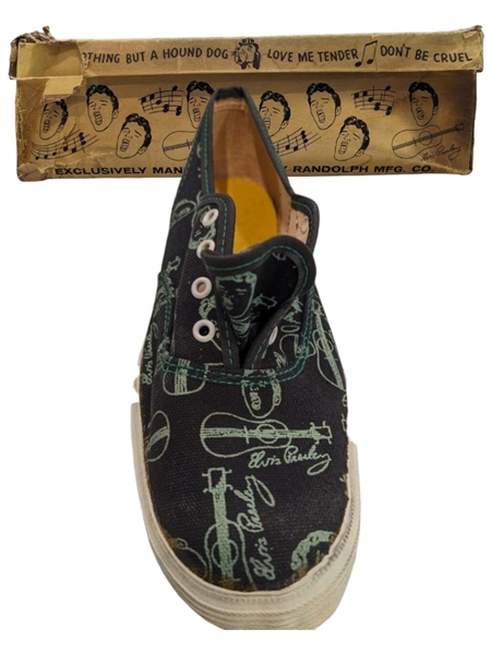 Incredibly Rare Elvis Presley 1965 Randolph Sneakers with Original Shoe Box