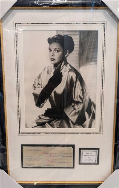 Judy Garland Signed 1963 Bank Check in Framed Display (Third Party Guaranteed)