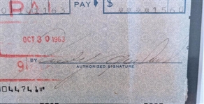 Judy Garland Signed 1963 Bank Check in Framed Display (Third Party Guaranteed)
