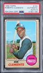 Roberto Clemente ULTRA RARE Signed 1968 Topps #150 Trading Card (PSA/DNA Encapsulated)