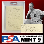 Lou Gehrig RARE Handwritten & Signed Vintage 1936 Personal Letter with GREAT Baseball Content & Mint 9 Auto! (PSA/DNA Encapsulated)