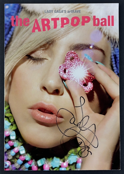 Lady Gaga Signed 2014 artRAVE Artpop Tour Program (PSA/DNA LOA)